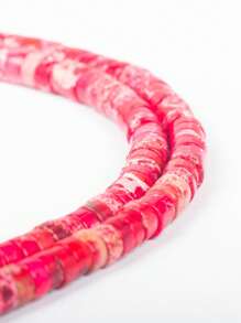 (55-60)Pcs/3*6mm Multi-Color Imperial Stone Pipe Bead Cylindrical Partition Loose Bead, Diy Bead String Jewelry Accessories, Necklace, Earrings, Bracelet Production