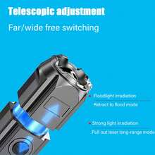 1入組高亮度可充電迷你led緊急手電筒,適合露營、夜間騎行、巡邏、家用等