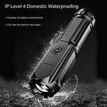 1入組高亮度可充電迷你led緊急手電筒,適合露營、夜間騎行、巡邏、家用等