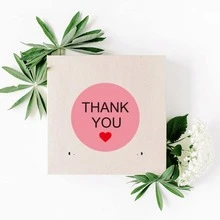 2.5cm Round Thank You Stickers Roll, 500pcs Thank You Labels For Small Business, Strong Adhesive Stickers For Sealing And Decoration - Pink - View 3