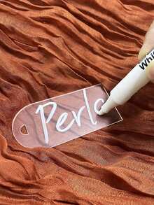 10pcs Acrylic Transparent Blank Name Tag With Arch Design, Diy Decoration For Birthday And Wedding Hanging Sign, Ribbon Not Included - Clear - View 6