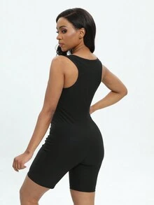 1 szt. Outdoor Sports Running Fitness Sweat Inducing Bodysuit Vest For Women, Waist Trainer Butt Lifter Yoga Gym Sauna Suit, 2024 Christmas New Arrival Sweat Inducing Bodysuit - Srebro - Zobacz 5