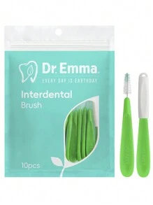 Dr.Emma 艾玛博士 10 件/20 件/30 件牙刷，Sss-Ss-S-M 不同尺寸可满足不同需求清洁牙齿之间便携式牙间刷、牙线签、牙齿清洁工具 - 綠色 - 查看 8