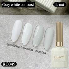 XEIJAYI 2支装 15毫升 白色和黑色凝胶指甲油 UV/LED可卸凝胶指甲油 美甲DIY沙龙居家节日礼物 女士指甲 - 彩色 - 查看 3