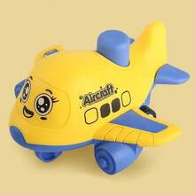 1pc Cartoon Airplane Shaped Press & Go Toy For Kids, Kindergarten Gift - Multicolor - View 10