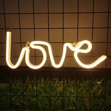 1入組愛心形LED霓虹燈，可掛牆，電池或USB供電，適用於假日派對窗戶臥室裝飾 - love霓虹燈 - 查看 11