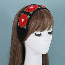 1 Băng đô thêu hoa anh đào Bohemian Crochet Băng đô cài tóc Boho Băng đô quấn khăn Turban Băng đô thấm mồ hôi - băng đô - Xem 21