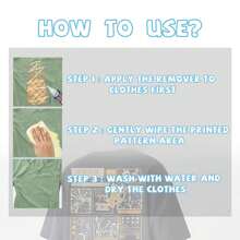 1瓶100ml衣服印花去除劑圖案字母快速清除印花清潔除去劑,適用於家用布料產品。 - 藍色 - 查看 5