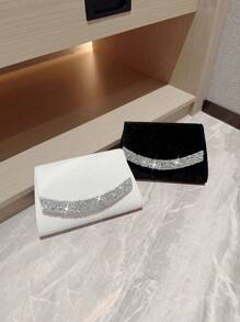 1 chiếc túi cầm tay đính đá lấp lánh, túi xách dự tiệc cưới màu trắng lãng mạn, túi đeo chéo dạng phong bì cho các sự kiện trang trọng Túi cô dâu Tready, hoàn hảo cho tiệc tùng, đám cưới, vũ hội, tiệc tối/tiệc, kết hợp với váy cưới, váy trang trọng, váy vũ hội, váy sinh nhật, váy dự tiệc, kết hợp hoàn hảo với trang phục năm mới, kết hợp tuyệt vời với váy dự tiệc cho phụ nữ - màu đen - Xem 11