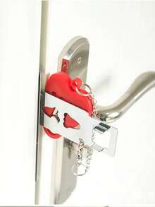 1pc Portable Door Lock For Travel, Anti-Theft And Anti-Opening Doorstop Security Lock - Multicolor - View 8