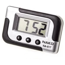 Mini Relógio De Mesa Digital Calendário De Mesa - Cinza e Preto - Visão 1