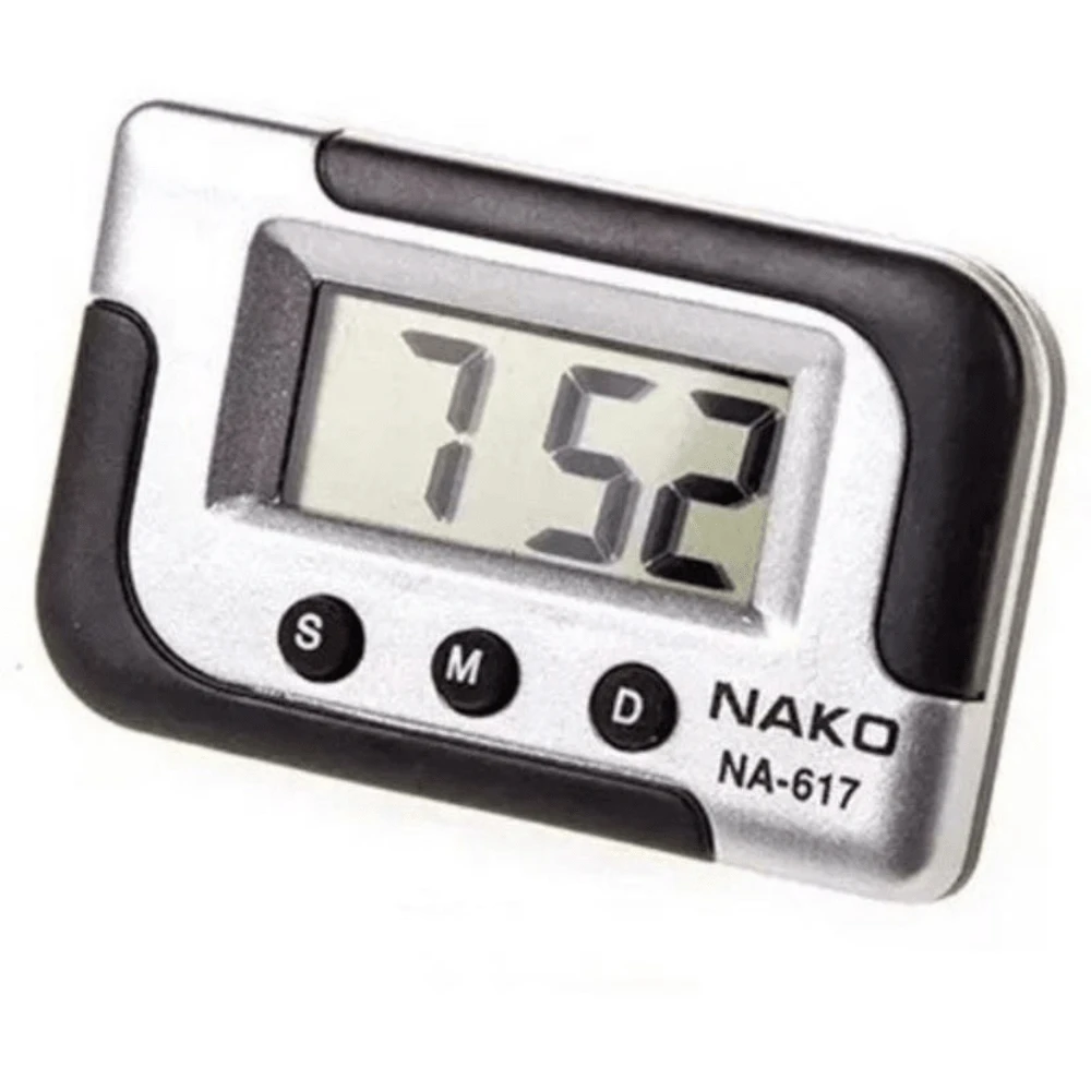 Mini Relógio De Mesa Digital Calendário De Mesa - Cinza e Preto - Visão 1