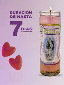 Veladora Día de San Valentin de Gel Amarre Ven A Mí – Amor y Dominio - Rojo - Ver 5