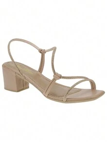 Women Heeled Sandals - 乾枯玫瑰色 - 查看 1