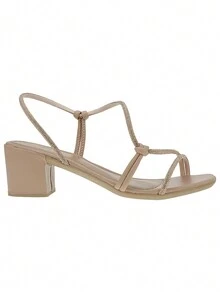 Women Heeled Sandals - 乾枯玫瑰色 - 查看 4