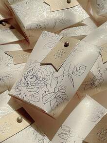 10 piezas de Mini Caja de Regalo con Cinta, Caja de Cartón Cajas de Regalo Pequeña para Decorar Bodas, Cumpleaños, Fiestas de Baby Shower, Caja de Flores, Caja de Dulces de Boda, Caja de Regalo de Boda - Dorado - Ver 2