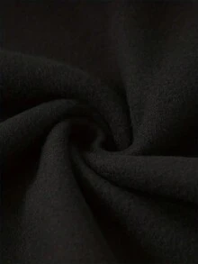 Capucha con estampado floral y letra con cordón con forro térmico - Negro - Ver 8