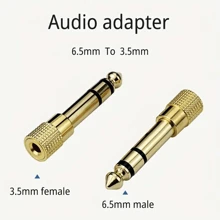 1pc Premium 6.5mm To 3.5mm AUX Adapter - High-Fidelity, Durable Metallic Finish, Plug & Play, Male-To-Female Audio Converter