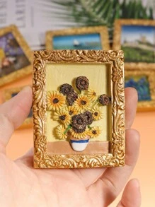Set de 6 imanes de nevera con escenas, Arte creativo de Van Gogh, Pegatinas decorativas lenticulares 3D con reverso magnético para refrigeradores, mejor regalo para la decoración del hogar