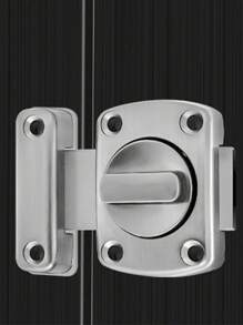 1 件插销锁 - 重型铁门插销锁，双面旋转门五金件 - 銀色 - 查看 4