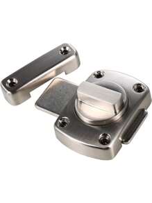 1 件插销锁 - 重型铁门插销锁，双面旋转门五金件 - 銀色 - 查看 5