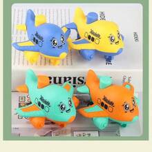 1pc Cartoon Airplane Shaped Press & Go Toy For Kids, Kindergarten Gift - Multicolor - View 1