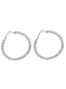 1 Cặp khuyên tai vòng kẹp cỡ lớn phong cách cổ điển, khuyên tai không xỏ khuyên phong cách Punk, trang sức dự tiệc - vòng tròn - Xem 6