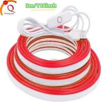 1pc Neon Rope Light 5V USB 9.8ft/3m LED Strip With Red Waterproof Flexible LED Neon Light Strip, Wedding Red LED Light Strip, Wedding Scene Decoration Neon Rope Light, Neon Light Strip With 5V LED Strip, Bedroom Red Light, Party Shaped Neon Strip, Suitable For TV Back-Lighting, Bedroom, Cabinet, Kitchen, DIY Lighting, Outdoor Garden Lighting For Pathway, Yard, Patio - Red - View 13