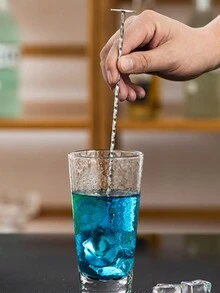 不鏽鋼調酒器套裝,包括調酒杯、量酒器,還有調羹,3入組 - 銀色 - 查看 4