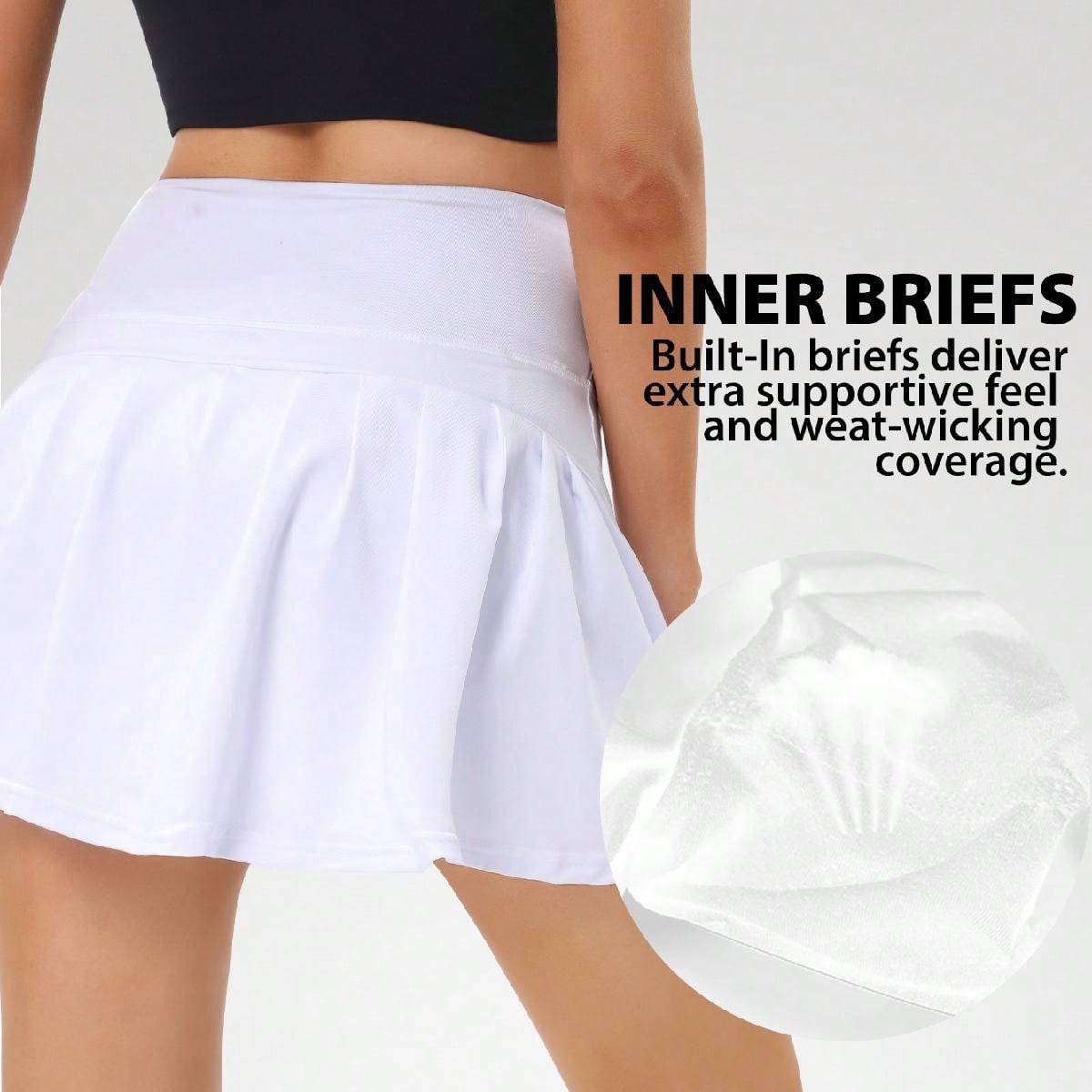 Collection de printemps 2024 Nouvelle jupe sportive taille haute pour badminton, tennis avec short pour éviter l'exposition pendant la danse et le