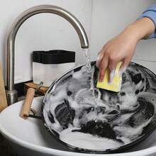 1pc Kitchen Dish Soap Dispenser And Sponge Holder, Dispensing Pump With Sponge Cleaning Pad, Liquid Squeeze Dispenser Box, Kitchen Liquid Bottle - Multicolor - View 3