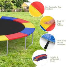 Trampoline Pad, 12ft 14ft Replacement Trampoline Pads, No Holes For Pole, Waterproof Trampoline Spring Cover Padding Surround Pad - Multicolor - View 4