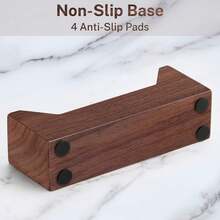 Wood Business Card Holder For Desk Business Card Display Holder Desktop Business Card Stand For Office, Tabletop - Rectangle With Wide Open Design - Trapezoid Wide Open - View 5