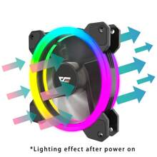 Darkflash DR11 RGB 风扇 PC 120mm 电脑机箱风扇套件 6 针水冷 CPU 散热风扇 RGB 风扇 一个装 - DR11-Controller-1Fan - 查看 4
