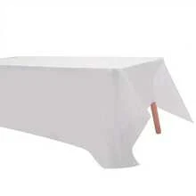 1 件纯色白色矩形一次性塑料桌布，返校情人节 - 白色 - 查看 7