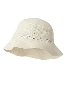 1pc Unisex Bucket Hat For Summer, Weave Breathable Sunshade Hat With Mesh & Patchwork Design - Multicolor - View 7