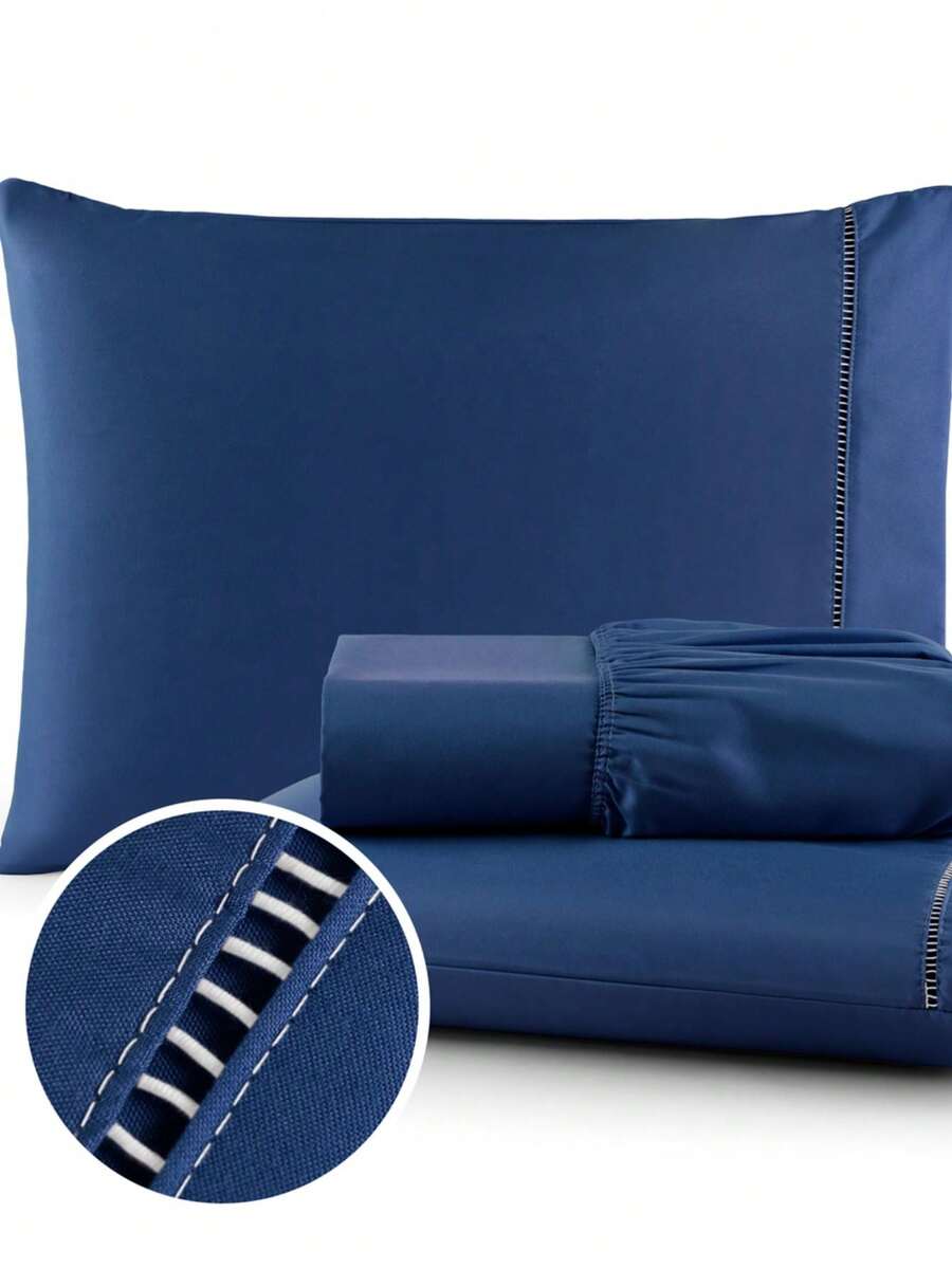 Sheet Sets With Pillowcases - 藏蓝色 - 查看 1
