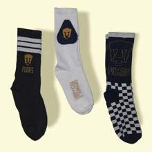 3 Pares Calcetas PUMAS FUTBOL MELISSA SHOP - Blanco - Ver 2
