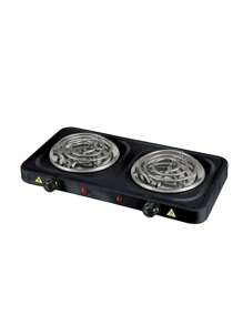 Parrilla Electrica Induccion Estufa Hornilla Doble Termostato Cocina Control de Temperatura  127v - Negro - Ver 2