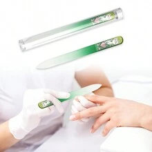 Czech Glass Nail File (With Storage Box) - Etched Crystal Nail File, Suitable For Natural Nails, Double-Sided Different Coarseness, Professional Manicure Care Tool, With Storage Box, Nail Shaper - Multicolor - View 10