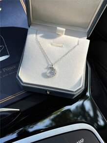 1 pieza collar con colgante en forma de estrella y luna de acero inoxidable para mujer