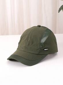 1頂男士箭頭和字母刺繡速干透氣遮陽棒球帽,適用於日常休閒運動 - 米色 - 查看 11