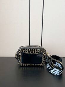 low tea Fashion Color Matching Lady PU Crossbody Bag For Women Camera Bag