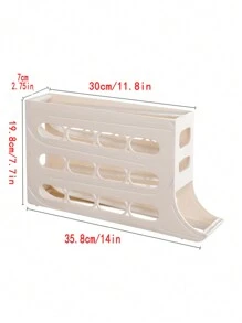 1pc Egg Storage Box Egg Holder For Refrigerator Side Door (30 Eggs Capacity) - White - View 9