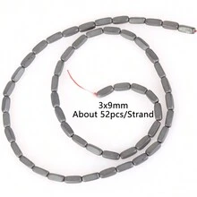 1條天然赤鐵礦石黑色啞面幾何圖案愛心立方圓珠珠寶製作配件耳環項鍊diy配件 15" - 彩色 - 查看 39