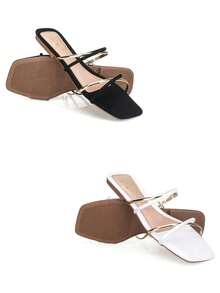 Women Flat Sandals - 黑色 - 查看 4