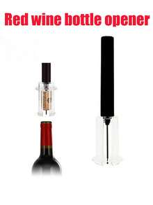 1入紅酒氣壓式開瓶器,針式開瓶器,塑料管,真空泵,壓力針氣壓式開瓶器 - 黑色 - 查看 6