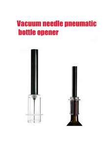 1入紅酒氣壓式開瓶器,針式開瓶器,塑料管,真空泵,壓力針氣壓式開瓶器 - 黑色 - 查看 2