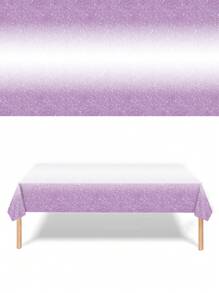 1 pezzo Tovaglia monouso da 137*274cm / 54*108 pollici per decorazione da festa, con motivo dorato e viola, adatta per vari tipi di feste a tema e uso quotidiano