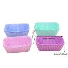 12 Piezas, Moldes De Silicona Reutilizable Para Cupcakes - Perfecto Para Hornear Muffins, Pasteles Y Más!